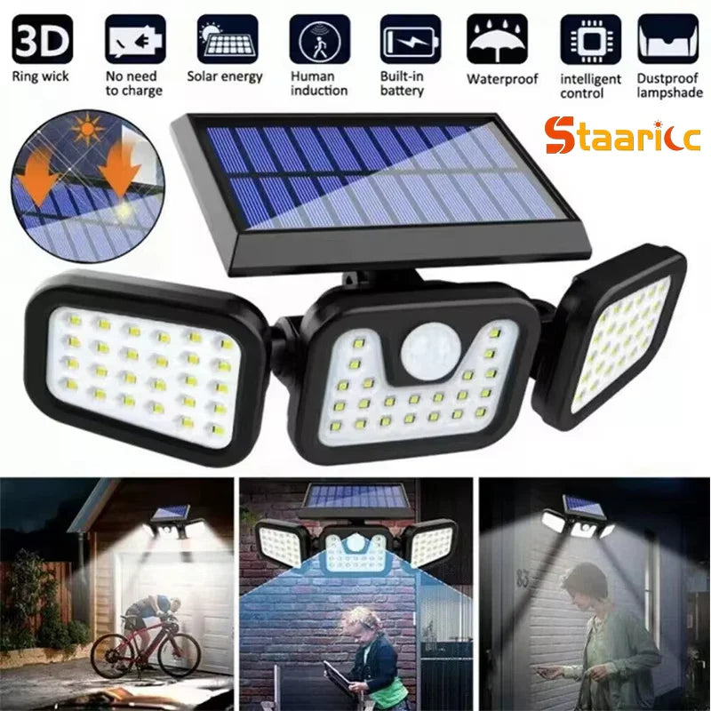 Sunbeam Triple-Head Solar Light