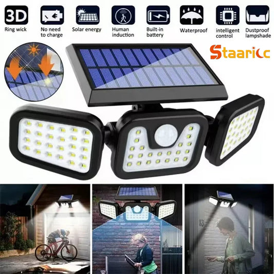 Sunbeam Triple-Head Solar Light